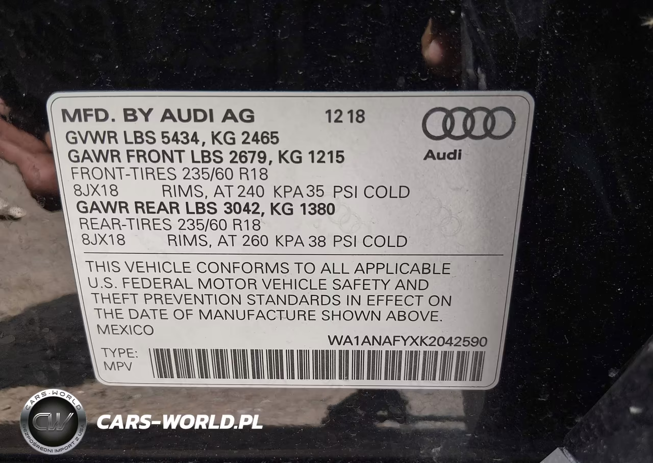 2019 Audi Q5 45 Premium VIN:WA1ANAFYXK2042590 - 9