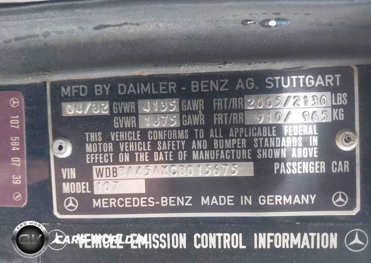 1982 Mercedes-Benz 380 Sl VIN:WDBBA45AXCB015675 - 9