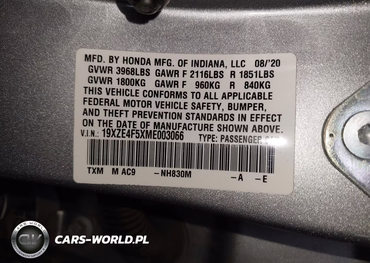 2021 Honda Insight Ex VIN:19XZE4F5XME003066 - 9