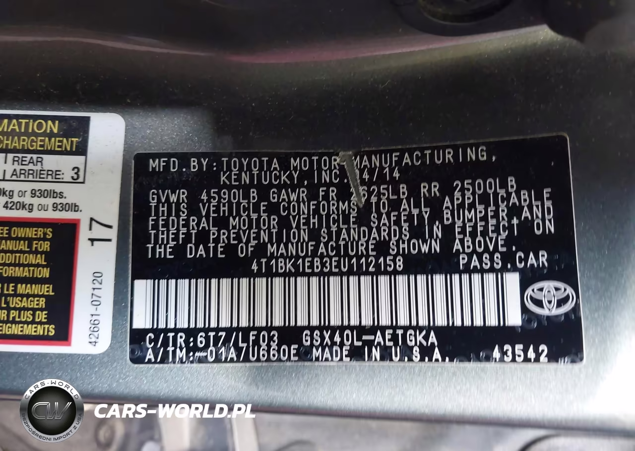 2014 Toyota Avalon Xle Premium VIN:4T1BK1EB3EU112158 - 9