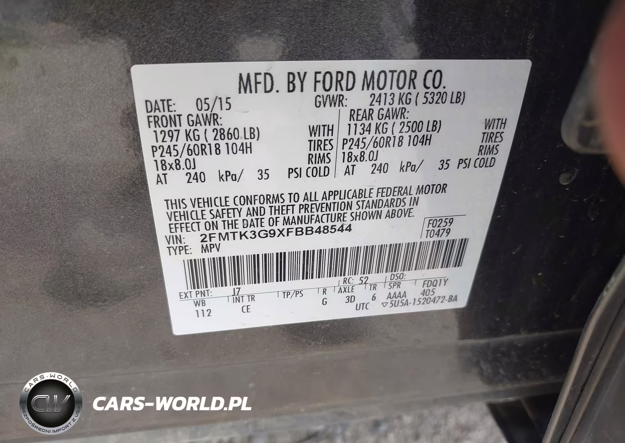 2015 Ford Edge Se VIN:2FMTK3G9XFBB48544 - 9