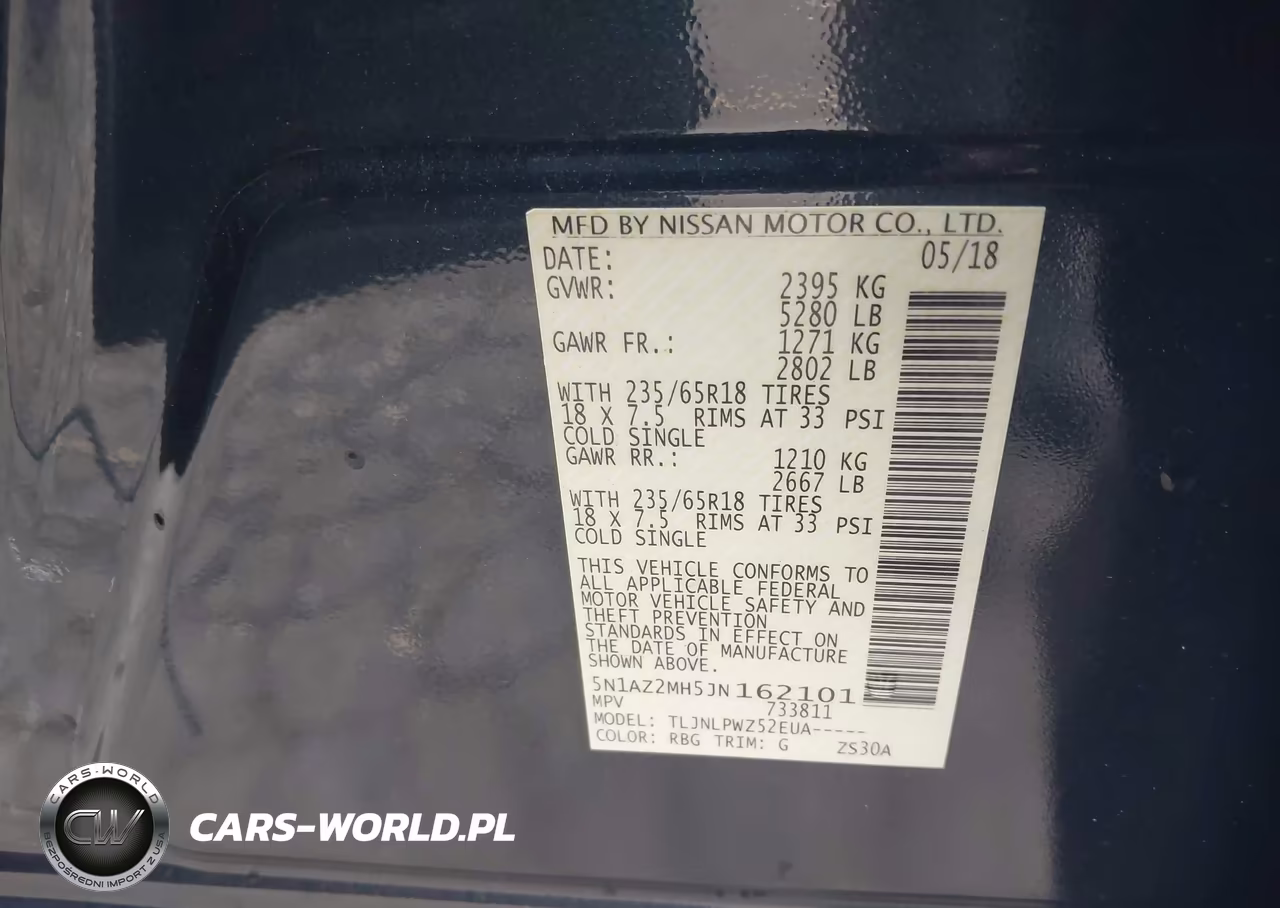 2018 Nissan Murano S VIN:5N1AZ2MH5JN162101 - 9