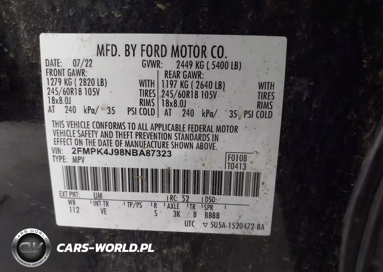 2022 Ford Edge Sel-St-Line VIN:2FMPK4J98NBA87323 - 9