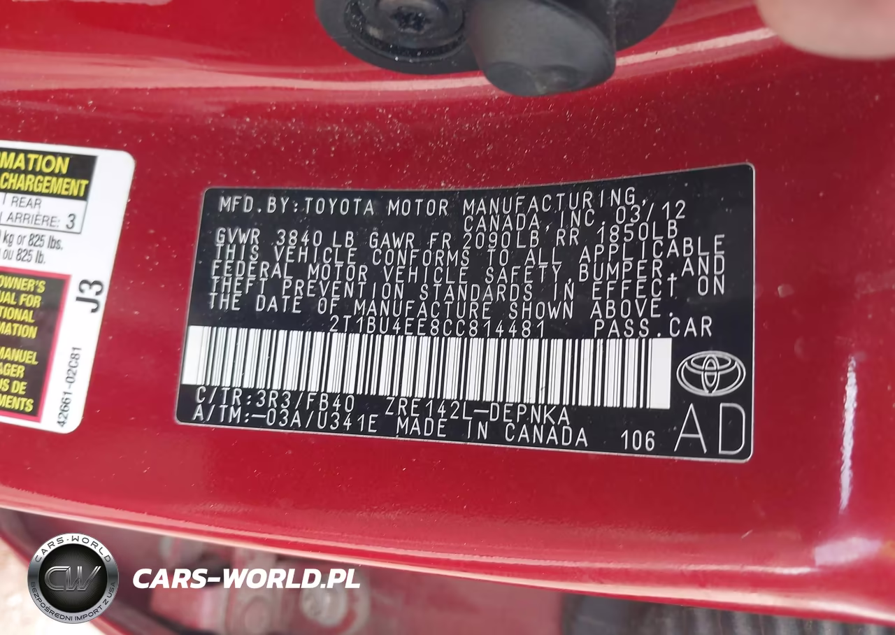 2012 Toyota Corolla Le VIN:2T1BU4EE8CC814481 - 9
