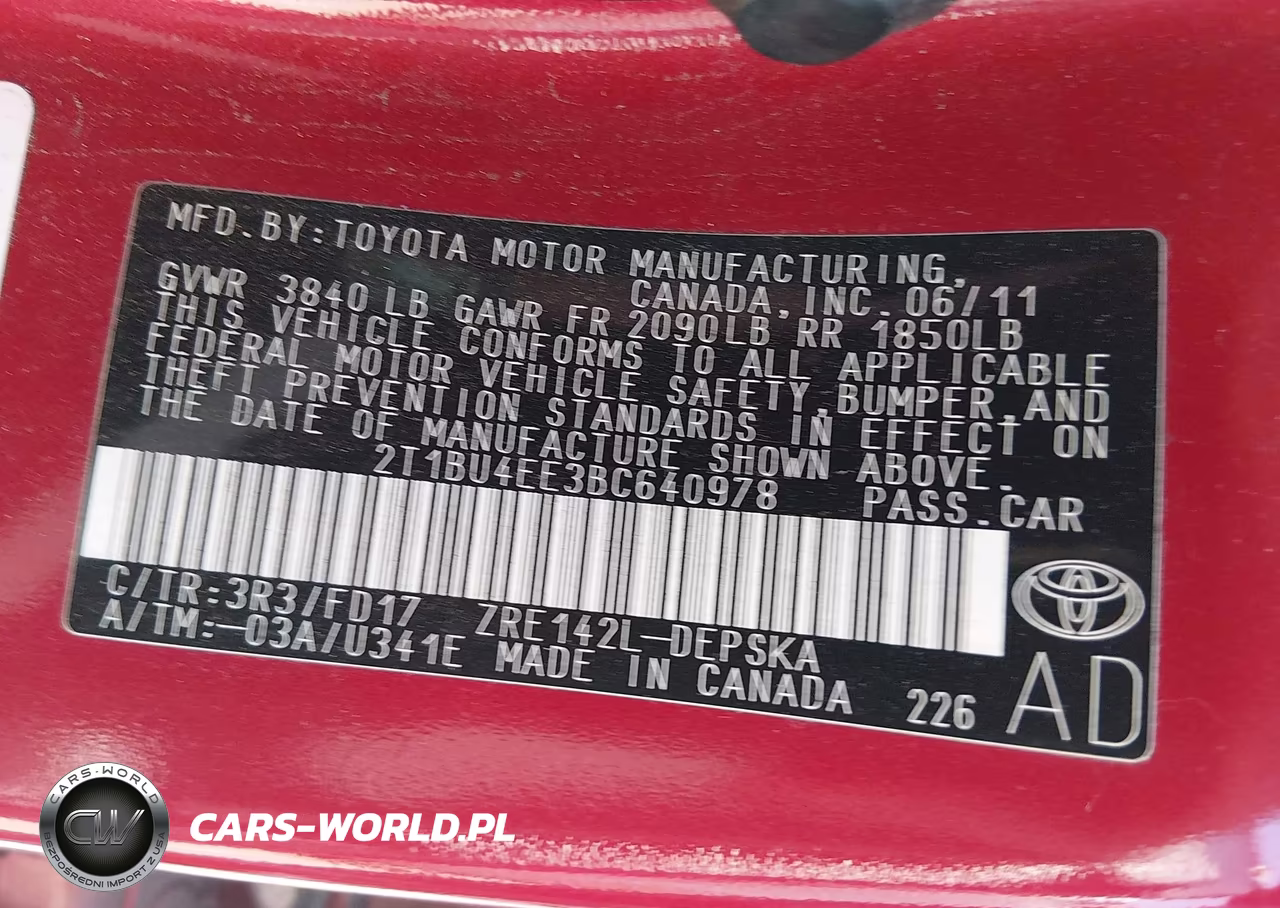 2011 Toyota Corolla S VIN:2T1BU4EE3BC640978 - 9