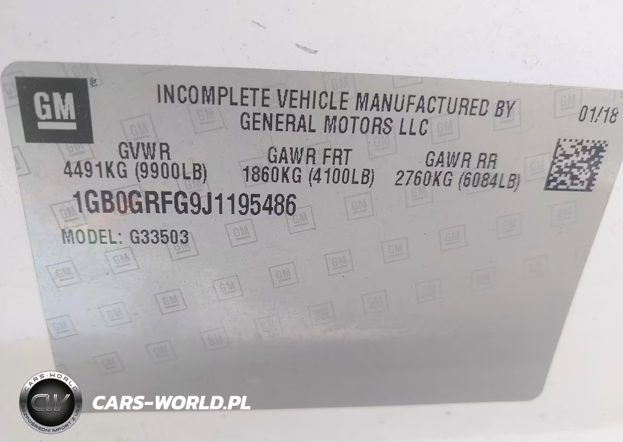 2018 Chevrolet Express Cutaway Work Van VIN:1GB0GRFG9J1195486 - 8