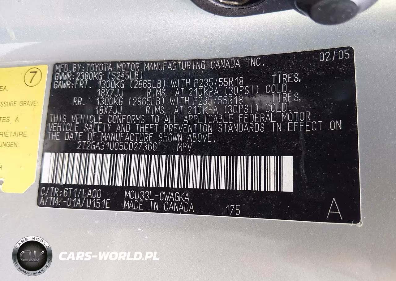 2005 Lexus Rx 330 VIN:2T2GA31U05C027366 - 9