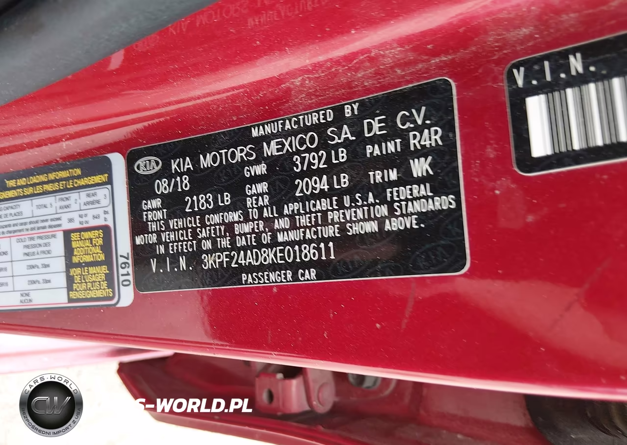 2019 Kia Forte Lxs VIN:3KPF24AD8KE018611 - 9