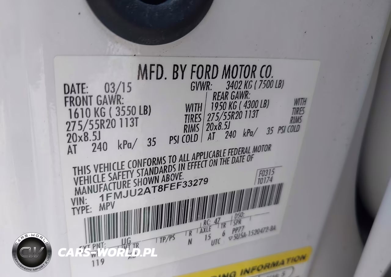 2015 Ford Expedition Limited VIN:1FMJU2AT8FEF33279 - 9