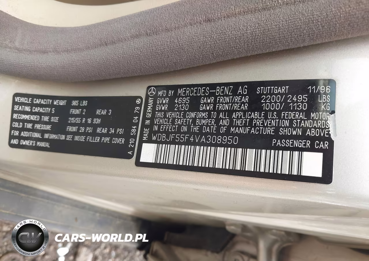 1997 Mercedes-Benz E 320 VIN:WDBJF55F4VA308950 - 9