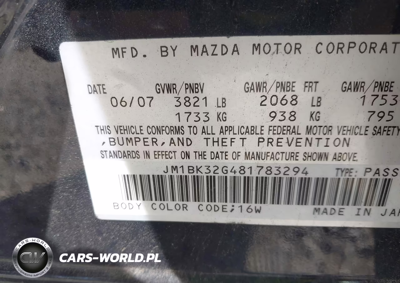 2008 Mazda Mazda3 I VIN:JM1BK32G481783294 - 9