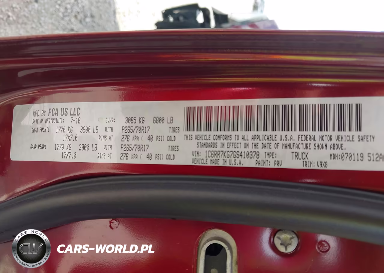 2016 Ram 1500 Express VIN:1C6RR7KG7GS410378 - 9