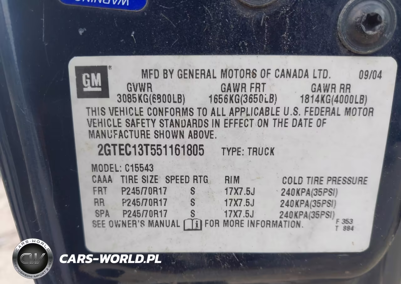 2005 GMC Sierra 1500 Sle VIN:2GTEC13T551161805 - 9