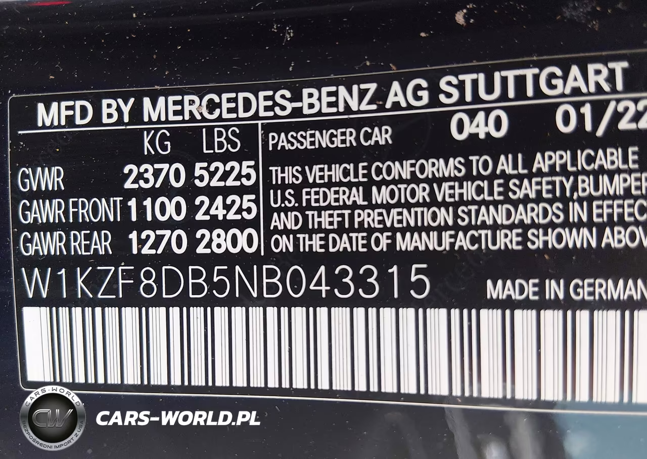 2022 Mercedes-Benz E 350 VIN:W1KZF8DB5NB043315 - 9