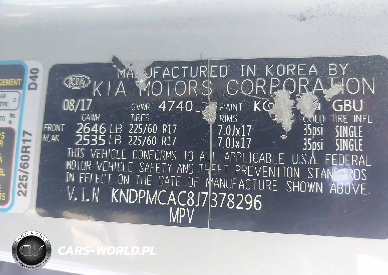 2018 Kia Sportage Lx VIN:KNDPMCAC8J7378296 - 9