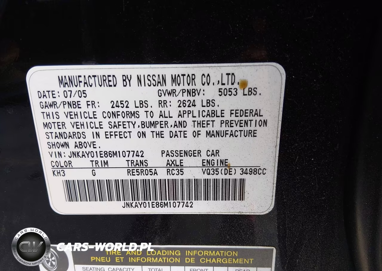 2006 Infiniti M35 VIN:JNKAY01E86M107742 - 9