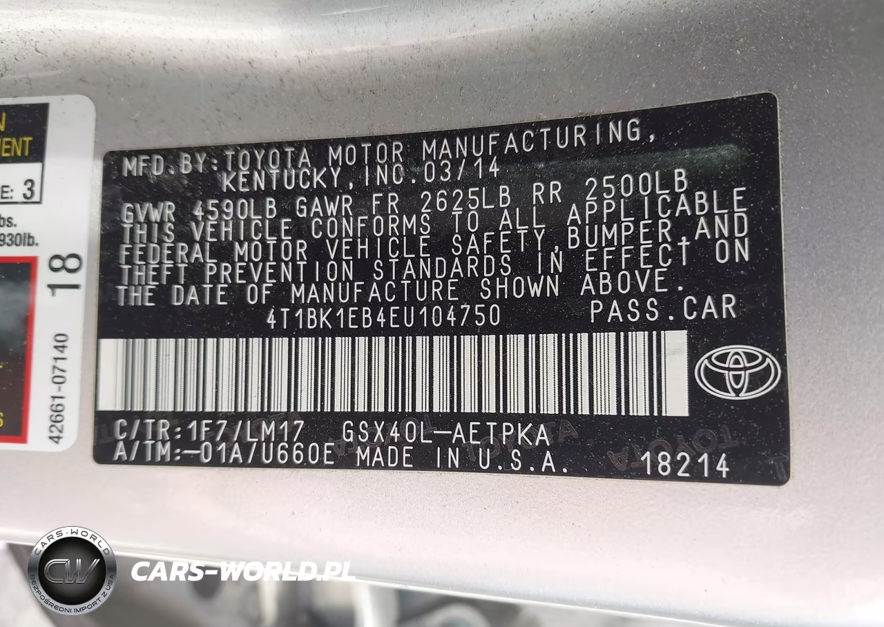 2014 Toyota Avalon Limited VIN:4T1BK1EB4EU104750 - 9