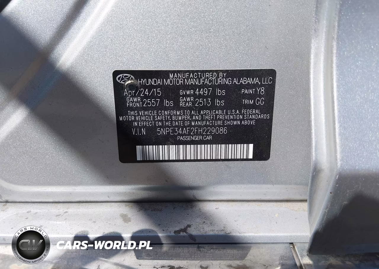 2015 Hyundai Sonata Sport VIN:5NPE34AF2FH229086 - 9