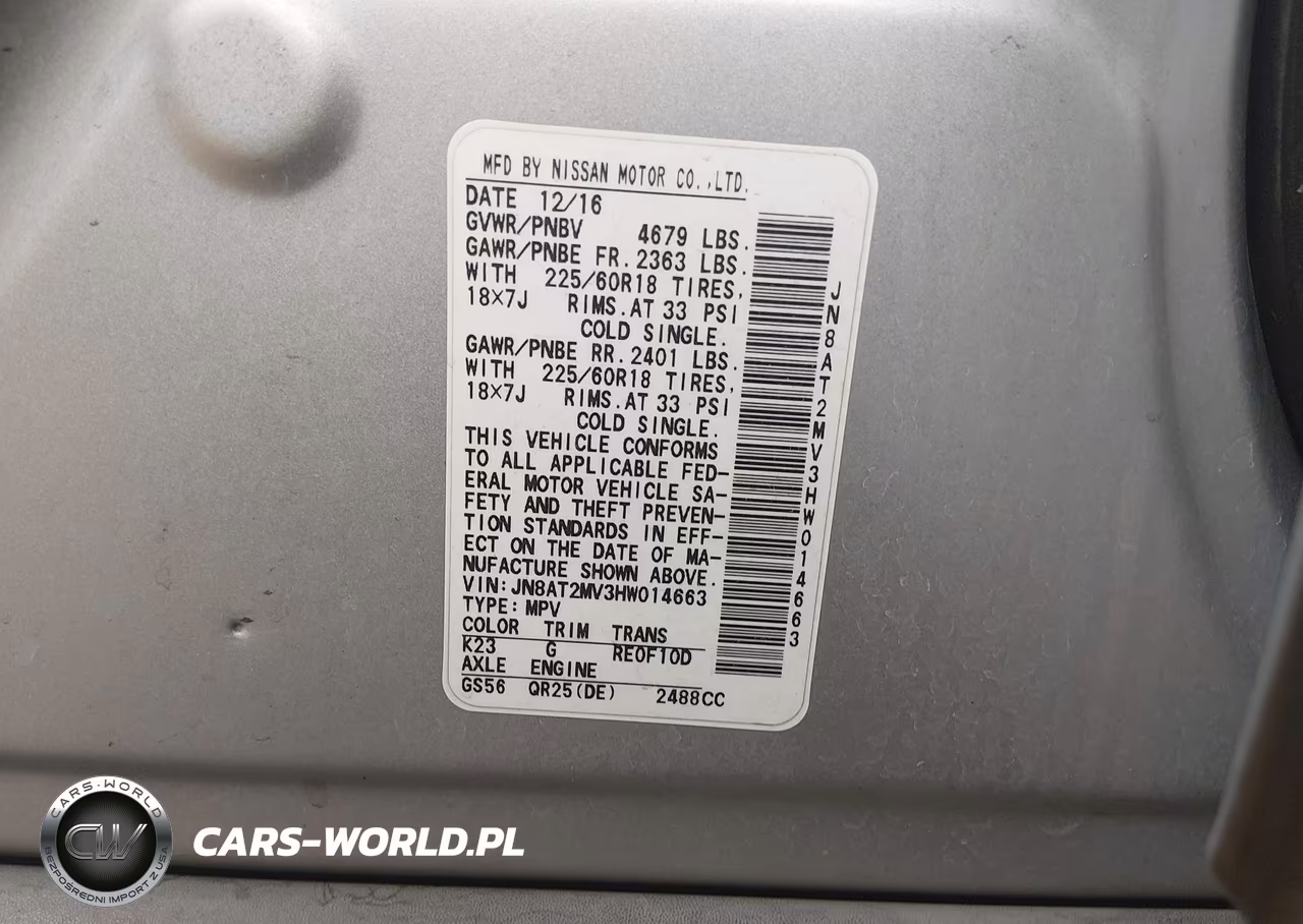 2017 Nissan Rogue Sl VIN:JN8AT2MV3HW014663 - 9