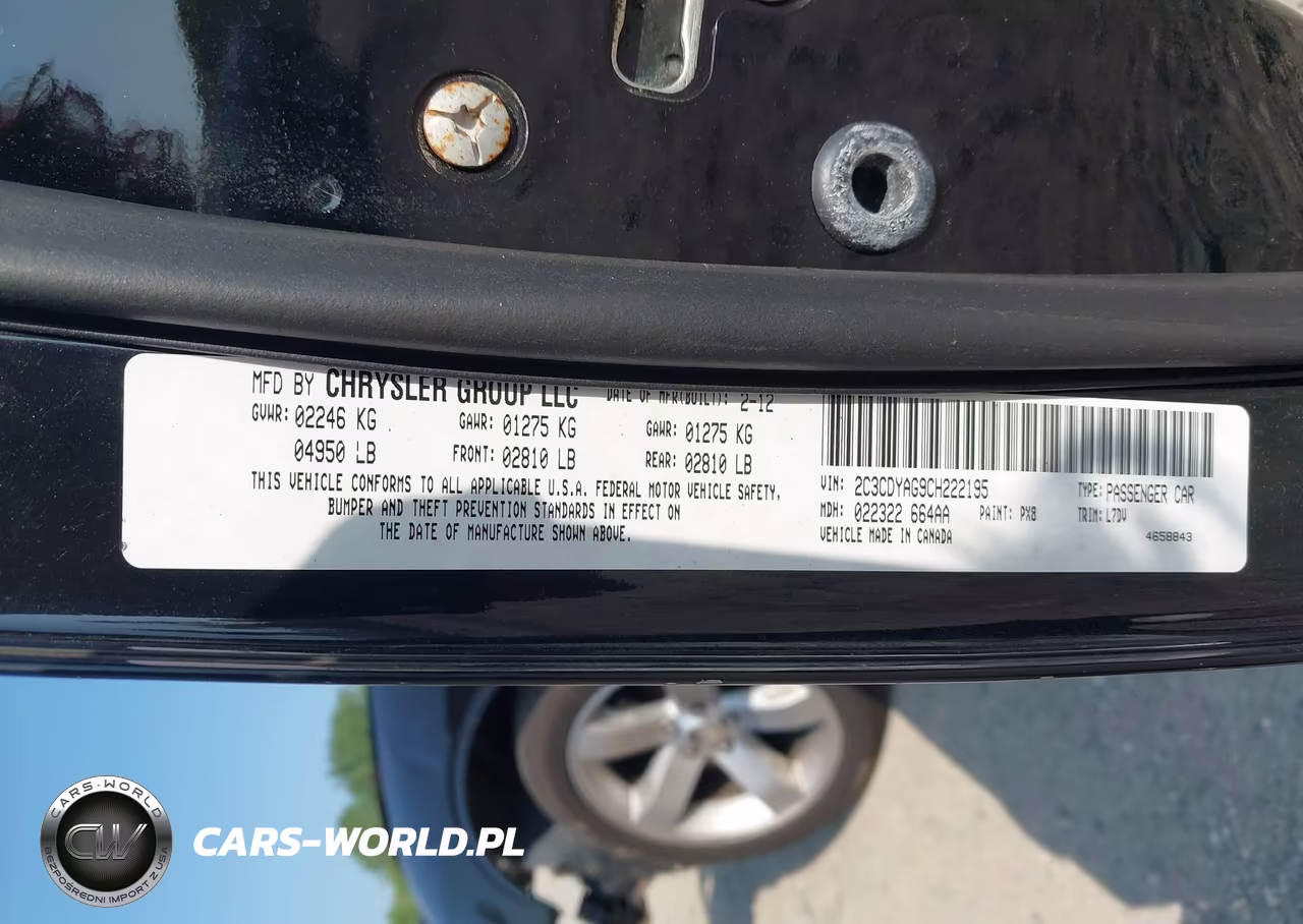 2012 Dodge Challenger Sxt VIN:2C3CDYAG9CH222195 - 9