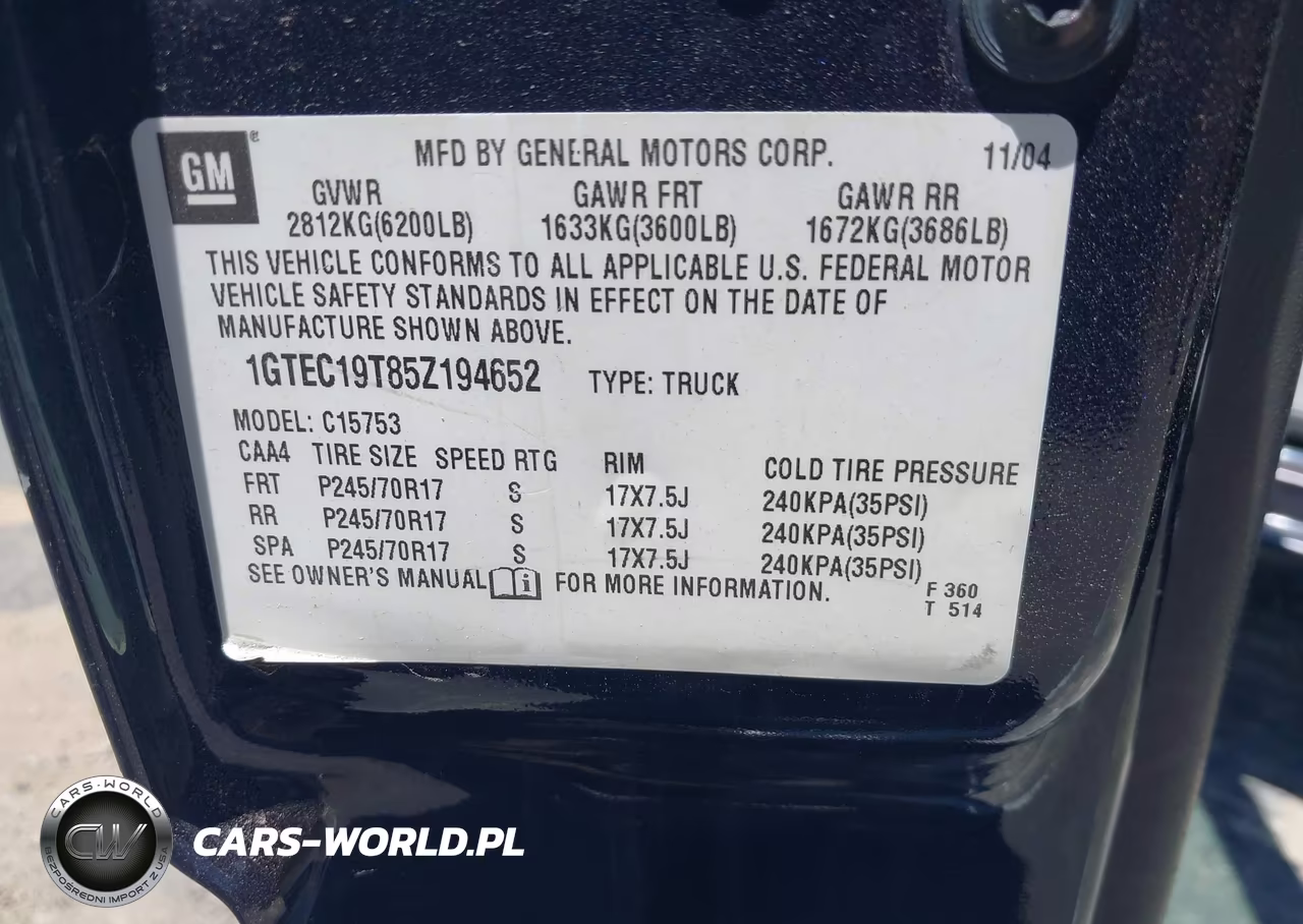 2005 GMC Sierra 1500 Sle VIN:1GTEC19T85Z194652 - 9