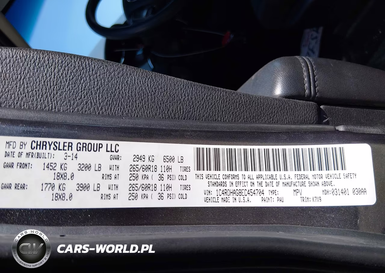 2014 Dodge Durango Sxt VIN:1C4RDHAG8EC454704 - 9