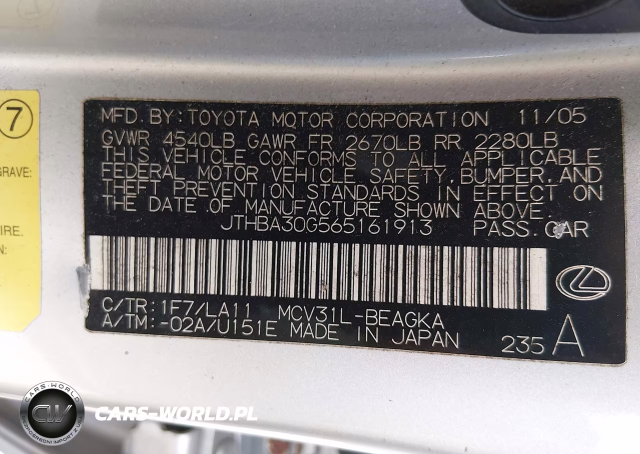 2006 Lexus Es 330 VIN:JTHBA30G565161913 - 9