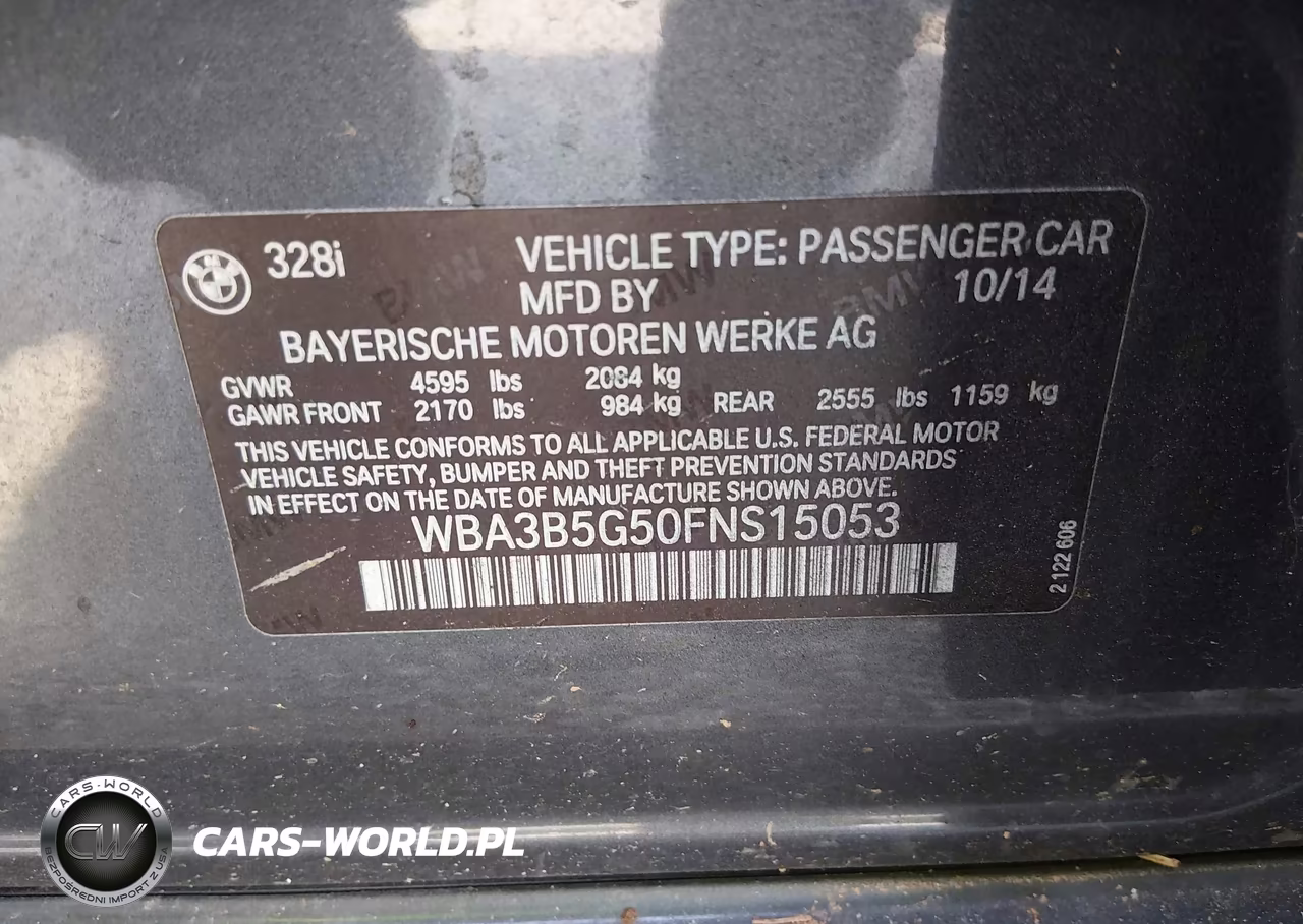 2015 BMW 328I xDrive VIN:WBA3B5G50FNS15053 - 9