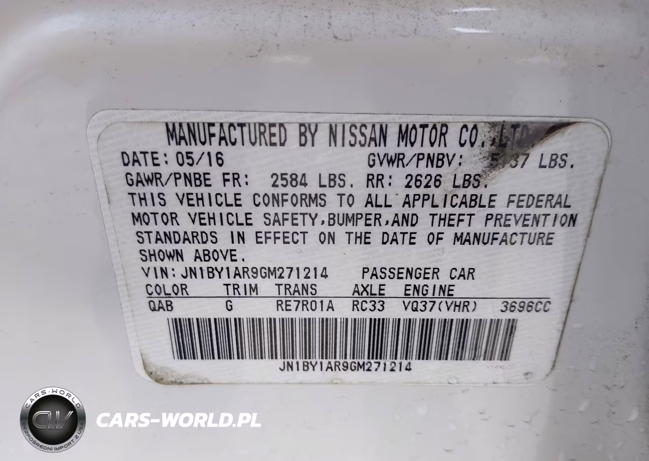 2016 Infiniti Q70 3.7X VIN:JN1BY1AR9GM271214 - 9