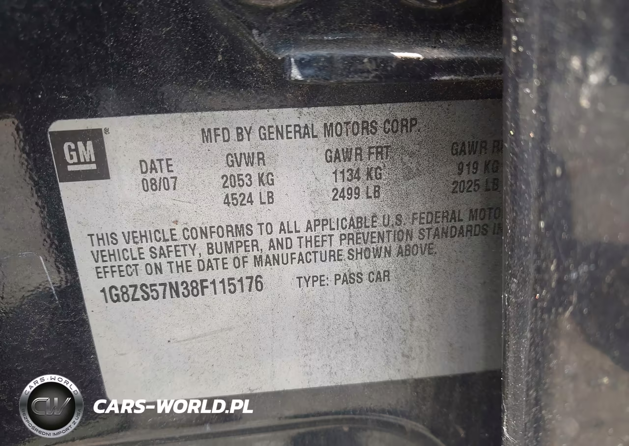 2008 Saturn Aura Xe VIN:1G8ZS57N38F115176 - 9