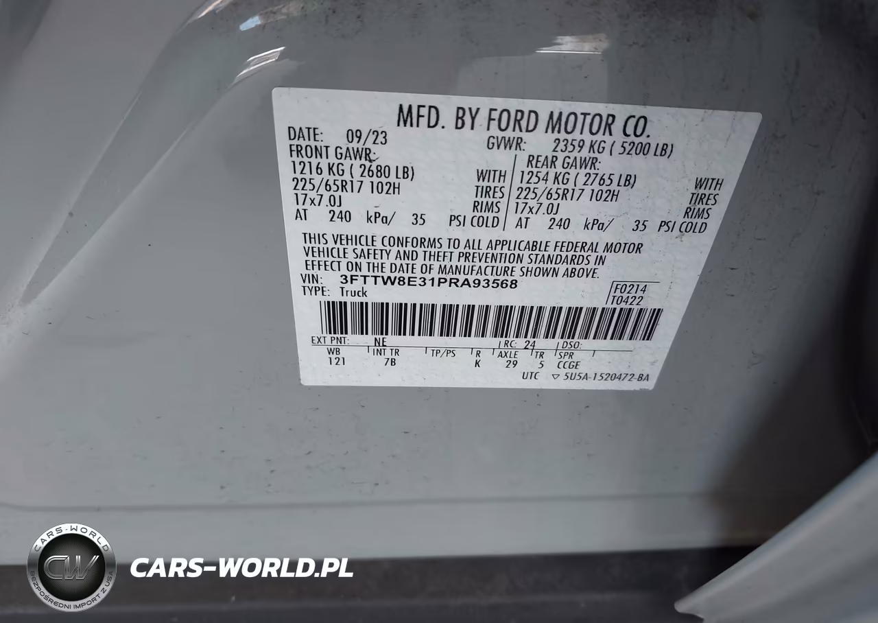2023 Ford Maverick Lariat-Xl-Xlt VIN:3FTTW8E31PRA93568 - 9