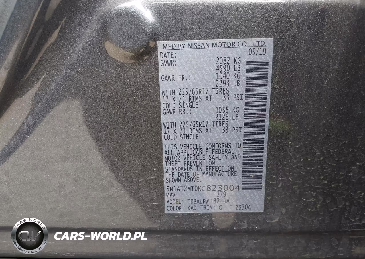 2019 Nissan Rogue S VIN:5N1AT2MT0KC823004 - 9