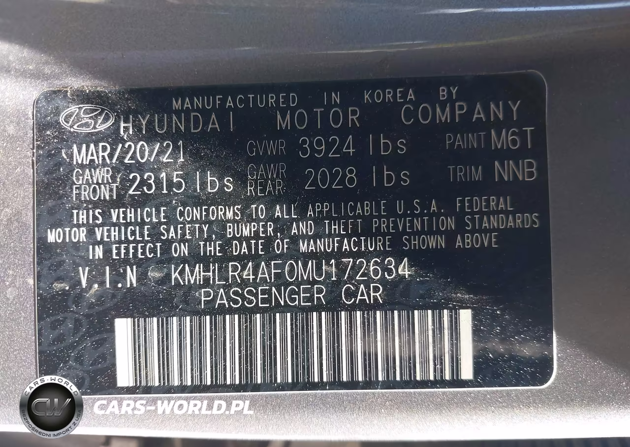 2021 Hyundai Elantra N Line VIN:KMHLR4AF0MU172634 - 9