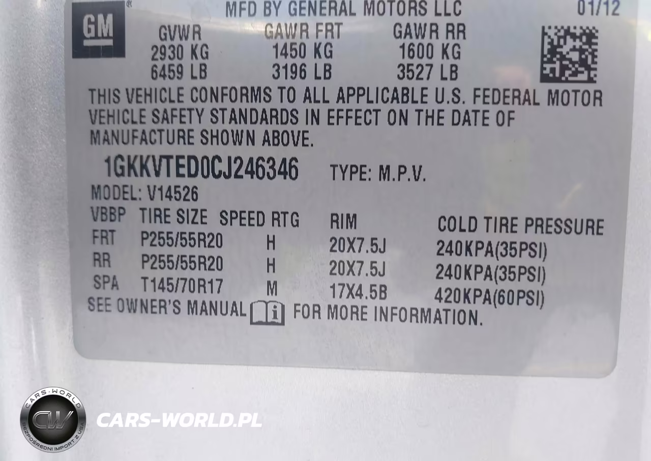 2012 GMC Acadia Denali VIN:1GKKVTED0CJ246346 - 9