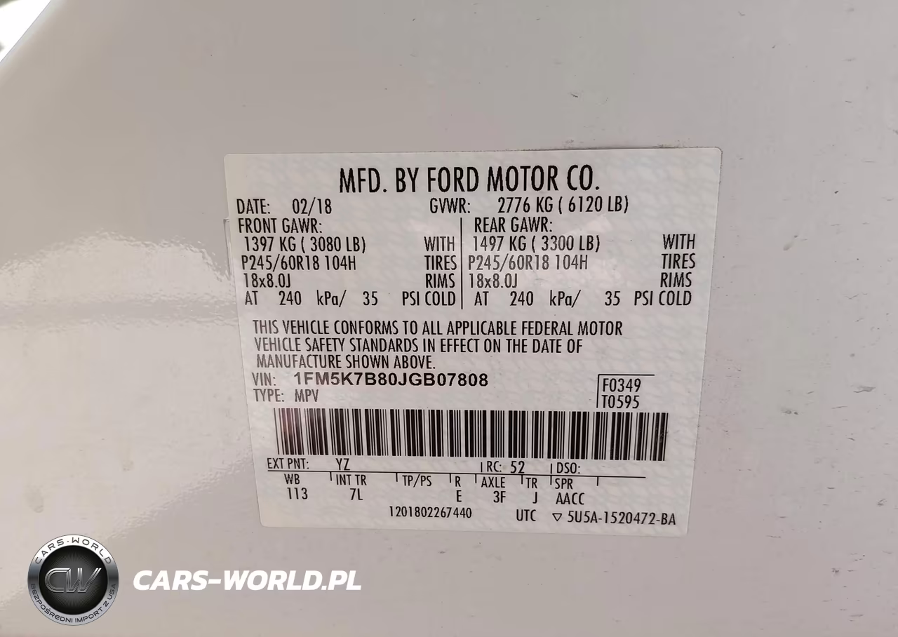 2018 Ford Explorer VIN:1FM5K7B80JGB07808 - 9