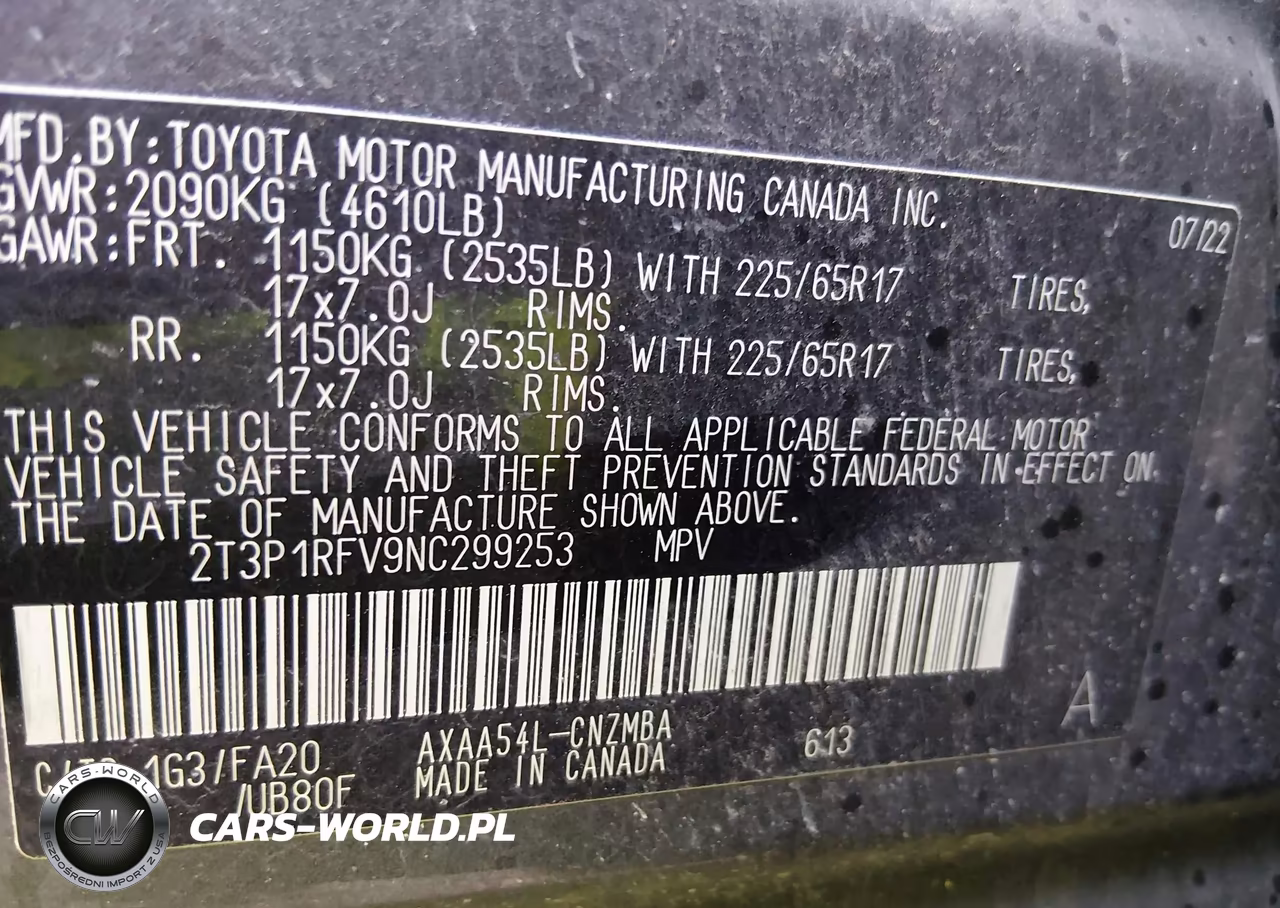 2022 Toyota Rav4 Xle VIN:2T3P1RFV9NC299253 - 9