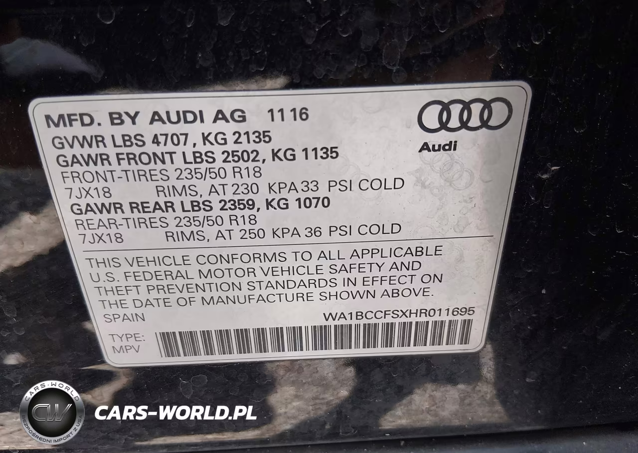 2017 Audi Q3 2.0T Premium VIN:WA1BCCFSXHR011695 - 9