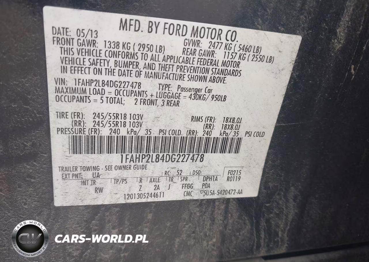 2013 Ford Police Interceptor VIN:1FAHP2L84DG227478 - 9
