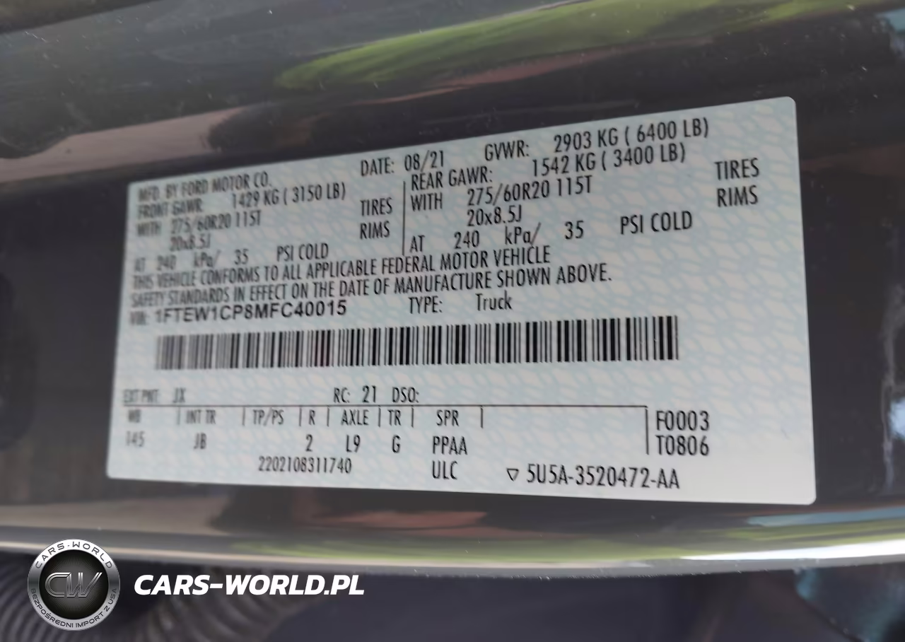 2021 Ford F-150 Xl VIN:1FTEW1CP8MFC40015 - 9