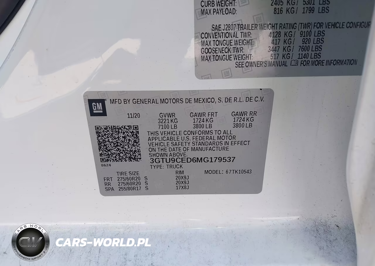 2021 GMC Sierra 1500 4Wd Short Box Elevation VIN:3GTU9CED6MG179537 - 9