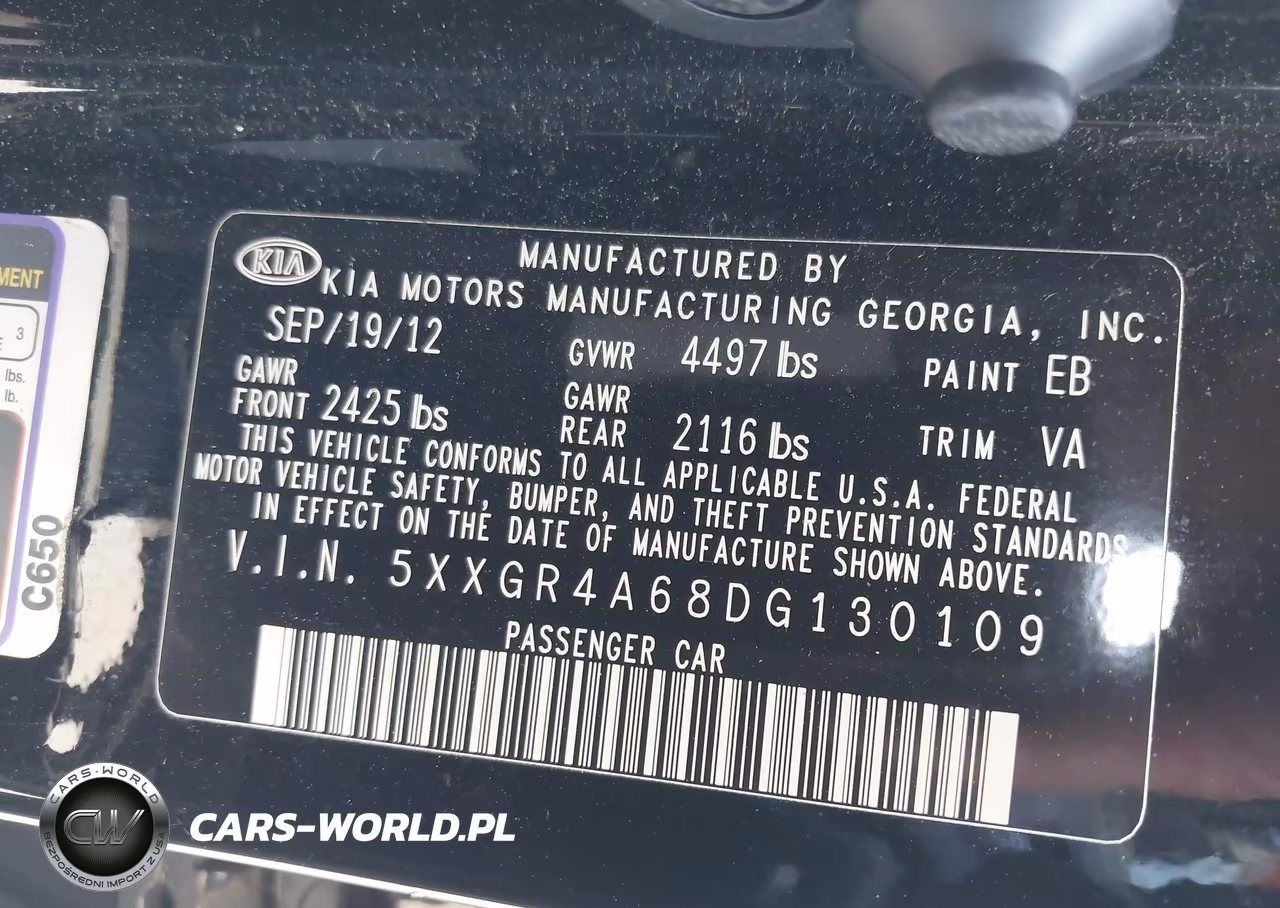 2013 Kia Optima Sx VIN:5XXGR4A68DG130109 - 9