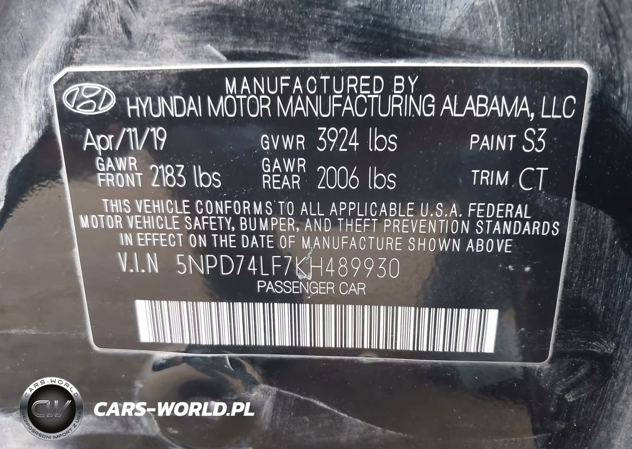 2019 Hyundai Elantra Se VIN:5NPD74LF7KH489930 - 9