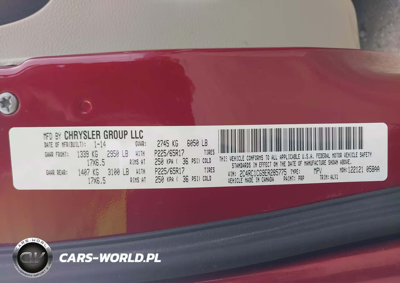 2014 Chrysler Town & Country Touring-L VIN:2C4RC1CG9ER285775 - 9