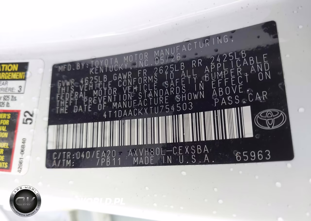 2026 Toyota Camry Se VIN:4T1DAACKXTU754503 - 9