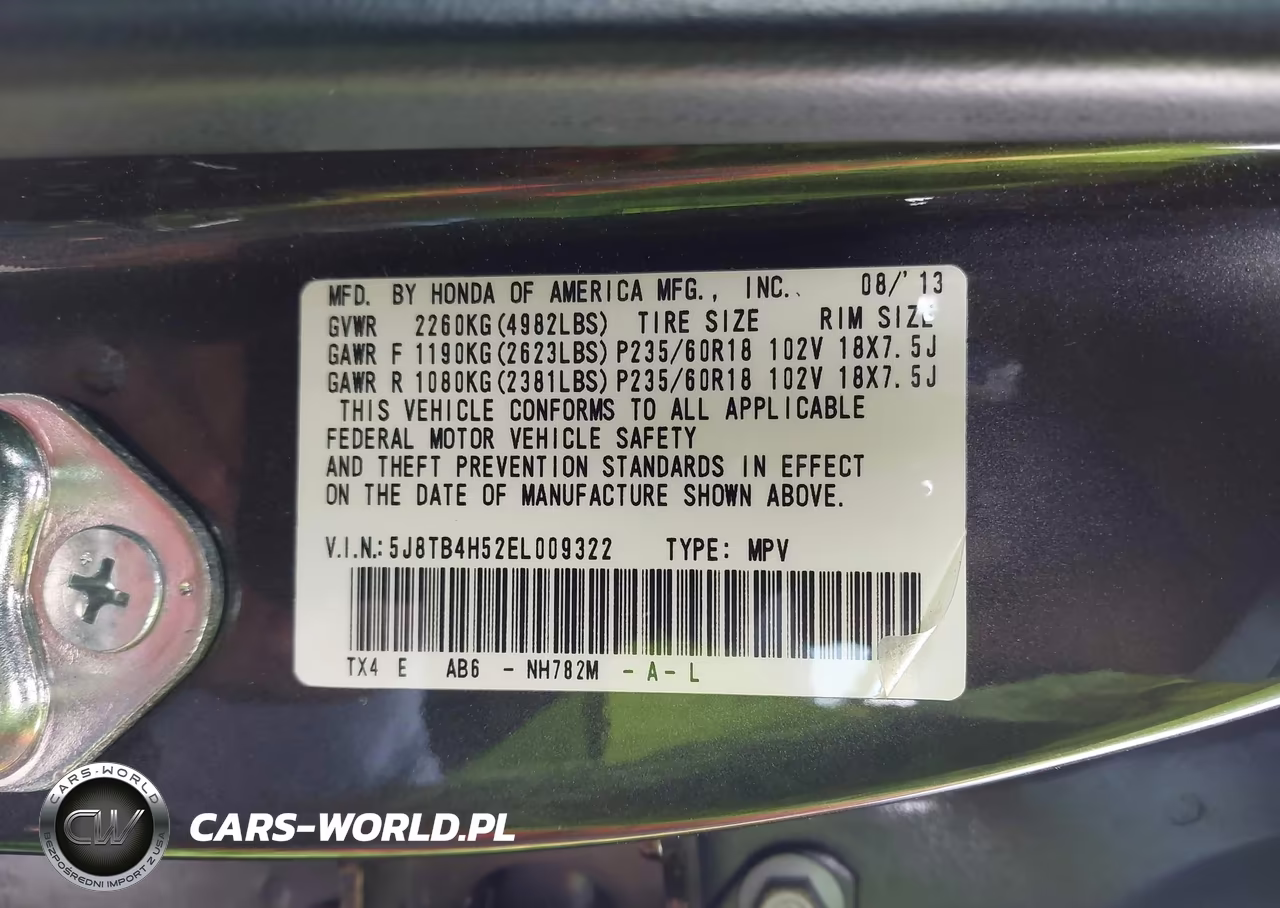 2014 Acura Rdx VIN:5J8TB4H52EL009322 - 9