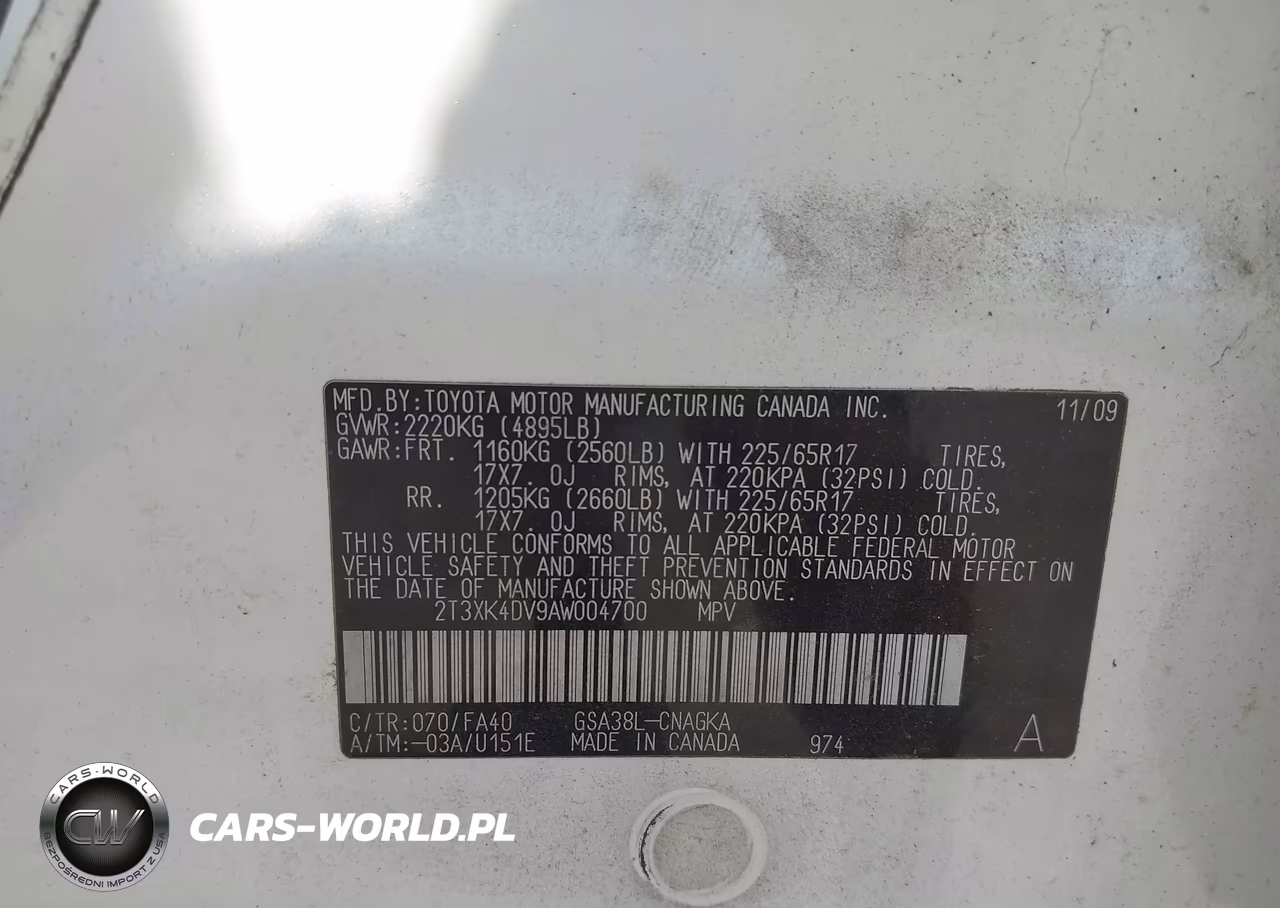 2010 Toyota Rav4 Limited V6 VIN:2T3XK4DV9AW004700 - 9
