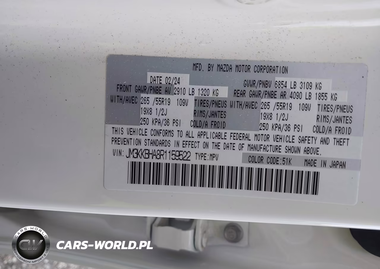 2024 Mazda Cx-90 Phev Preferred VIN:JM3KKBHA8R1159522 - 9