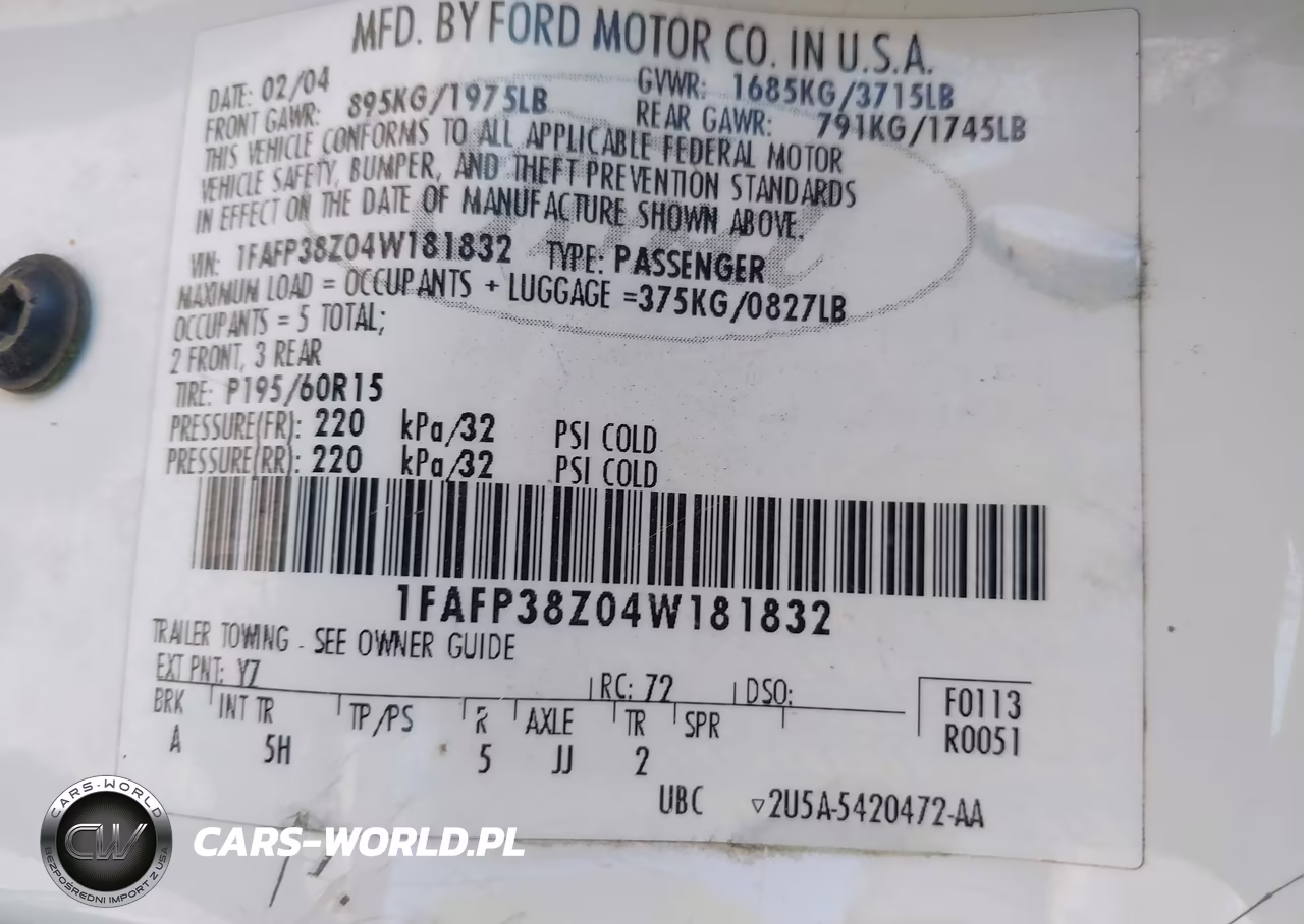2004 Ford Focus Zts VIN:1FAFP38Z04W181832 - 9