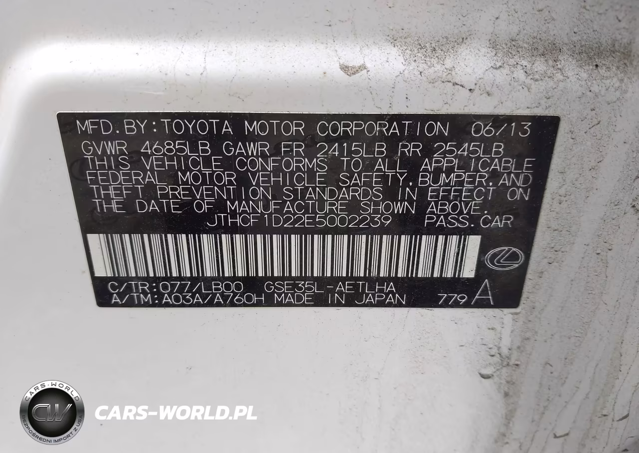 2014 Lexus Is 250 VIN:JTHCF1D22E5002239 - 9