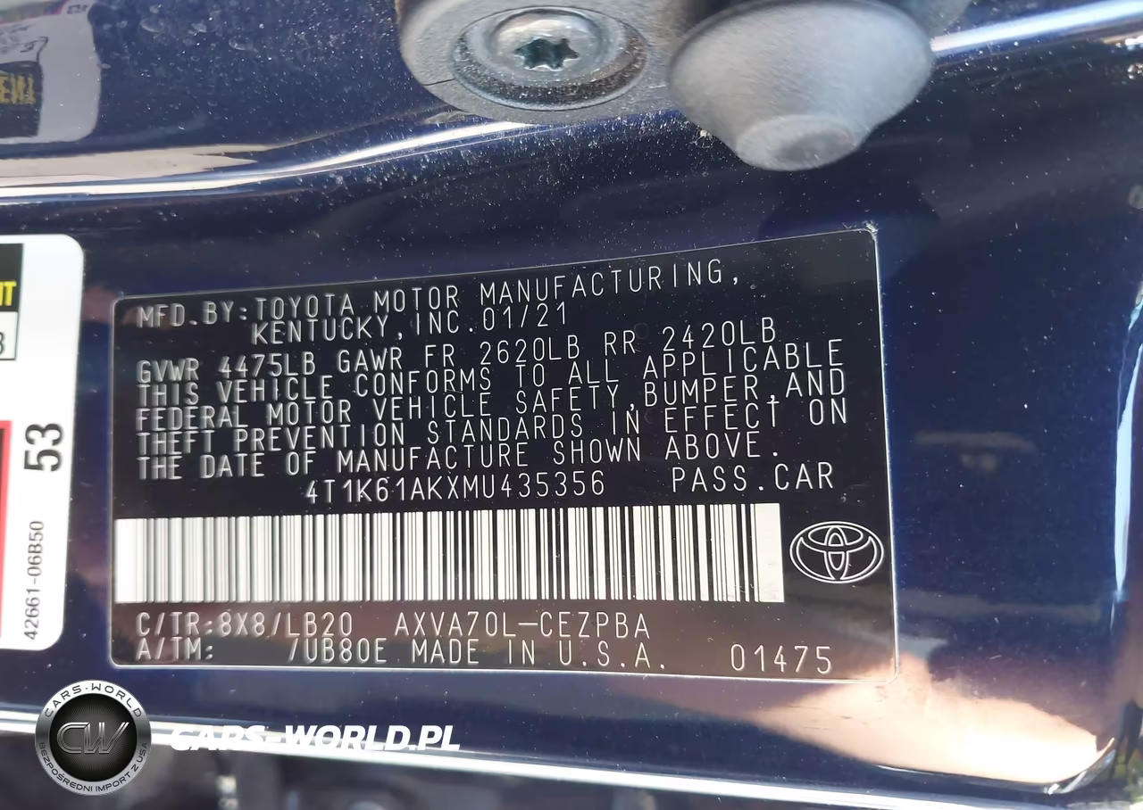 2021 Toyota Camry Xse VIN:4T1K61AKXMU435356 - 9